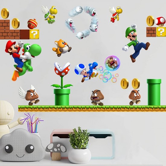 Sticker decorativ cu Mario, 110 cm, 1112STK