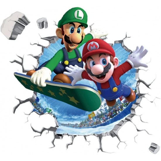 Sticker decorativ cu Mario, 50 cm, 1102STK