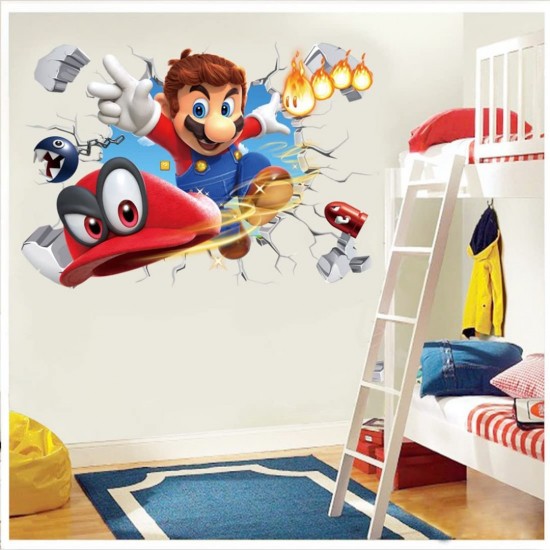 Sticker decorativ cu Mario, 70 cm, 1105STK