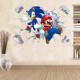 Sticker decorativ cu Mario si Sonic, 60 cm, 1100STK