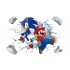 Sticker decorativ cu Mario si Sonic, 60 cm, 1100STK