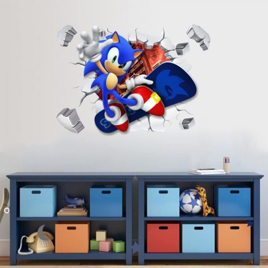 Sticker decorativ cu Sonic, 70 cm, 1118STK