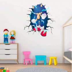 Sticker decorativ cu Sonic, 80 cm, 1119STK