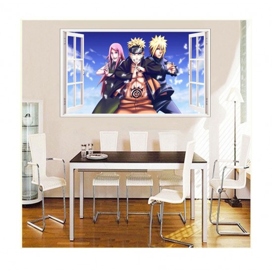 Sticker decorativ, fereastra 3D,  Naruto, 85 cm, 1054TK