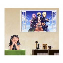 Sticker decorativ, fereastra 3D,  Naruto, 85 cm, 1054TK