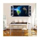 Sticker decorativ, fereastra 3D, Planeta, 85 cm, 1040STK Sticker decorativ, fereastra 3D, Planeta, 85 cm, 1040STK