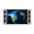 Sticker decorativ, fereastra 3D,  Planeta, 85 cm, 1040STK