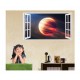 Sticker decorativ, fereastra 3D, Planeta, 85 cm, 1041STK Sticker decorativ, fereastra 3D, Planeta, 85 cm, 1041STK