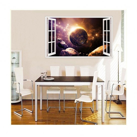 Sticker decorativ, fereastra 3D, Planeta, 85 cm, 1042STK Sticker decorativ, fereastra 3D, Planeta, 85 cm, 1042STK