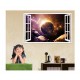 Sticker decorativ, fereastra 3D, Planeta, 85 cm, 1042STK Sticker decorativ, fereastra 3D, Planeta, 85 cm, 1042STK