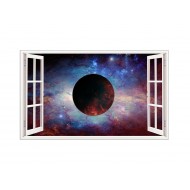 Sticker decorativ, fereastra 3D, Planeta, 85 cm, 1043STK Sticker decorativ, fereastra 3D, Planeta, 85 cm, 1043STK