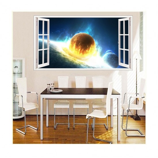 Sticker decorativ, fereastra 3D, Planeta, 85 cm, 1044STK Sticker decorativ, fereastra 3D, Planeta, 85 cm, 1044STK
