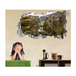 Sticker decorativ, gaura in perete 3D,  Canion, 85 cm, 172STK-1