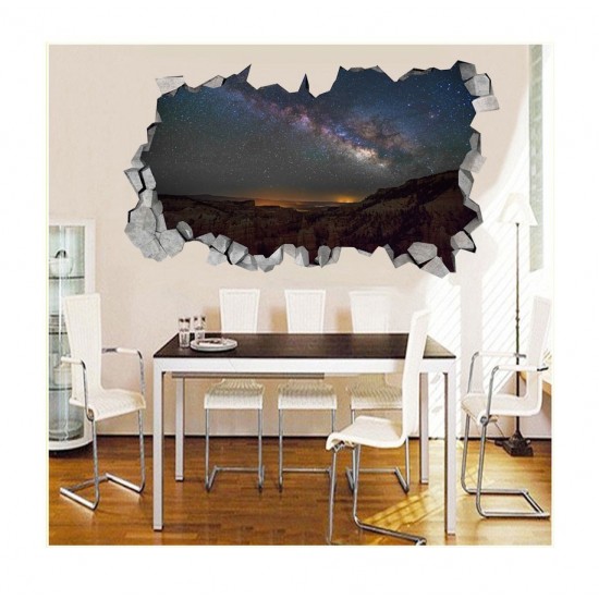Sticker decorativ, gaura in perete 3D,  Cer, 85 cm, 189STK-1