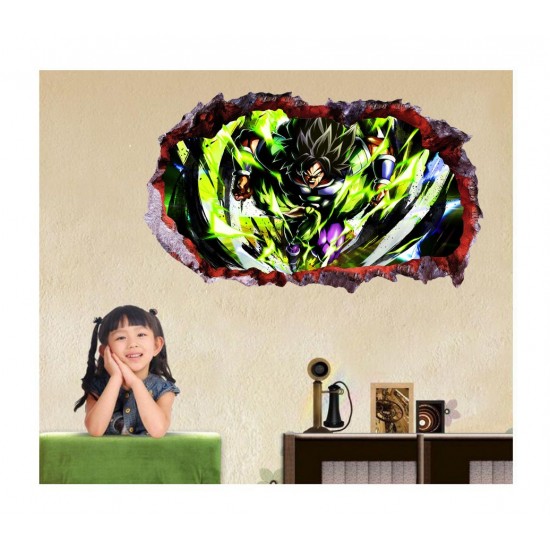 Sticker decorativ, gaura in perete 3D,  Dragon Ball, 85 cm, 1024STK
