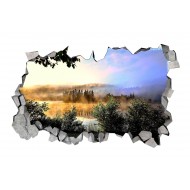 Sticker decorativ, gaura in perete 3D,  Fauna, 85 cm, 161STK-2