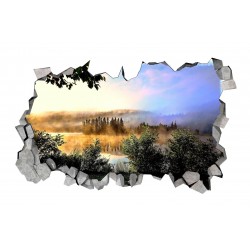 Sticker decorativ, gaura in perete 3D,  Fauna, 85 cm, 161STK-2