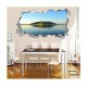 Sticker decorativ, gaura in perete 3D,  Insula, 85 cm, 177STK-1