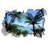 Sticker decorativ, gaura in perete 3D,  Mare, 85 cm, 180STK-1