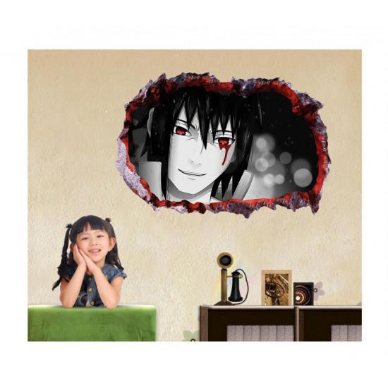 Sticker decorativ, gaura in perete 3D,  Naruto, 85 cm, 1030STK