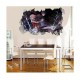 Sticker decorativ, gaura in perete 3D,  Naruto, 85 cm, 1032STK