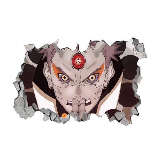 Sticker decorativ, gaura in perete 3D,  Naruto, 85 cm, 1053STK-2