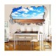 Sticker decorativ, gaura in perete 3D,  Nor, 85 cm, 186STK-1