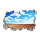 Sticker decorativ, gaura in perete 3D,  Nor, 85 cm, 186STK-1