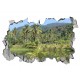 Sticker decorativ, gaura in perete 3D,  Palmieri, 85 cm, 185STK-1