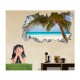 Sticker decorativ, gaura in perete 3D, Plaja, 85 cm, 166STK-1 Sticker decorativ, gaura in perete 3D, Plaja, 85 cm, 166STK-1