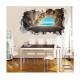 Sticker decorativ, gaura in perete 3D, Plaja, 85 cm, 167STK-1 Sticker decorativ, gaura in perete 3D, Plaja, 85 cm, 167STK-1