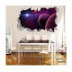 Sticker decorativ, gaura in perete 3D,  Planeta, 85 cm, 1035STK