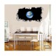 Sticker decorativ, gaura in perete 3D,  Planeta, 85 cm, 1038STK-1