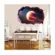 Sticker decorativ, gaura in perete 3D,  Planeta, 85 cm, 1041STK-1