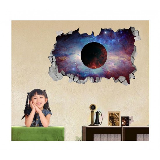 Sticker decorativ, gaura in perete 3D, Planeta, 85 cm, 1043STK-2 Sticker decorativ, gaura in perete 3D, Planeta, 85 cm, 1043STK-2