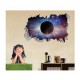 Sticker decorativ, gaura in perete 3D, Planeta, 85 cm, 1043STK-2 Sticker decorativ, gaura in perete 3D, Planeta, 85 cm, 1043STK-2