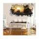 Sticker decorativ, gaura in perete 3D,  Rasarit, 85 cm, 171STK-1