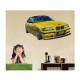 Sticker decorativ masina,  3D, 80 cm, 1010STK-3