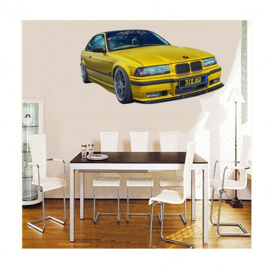 Sticker decorativ masina,  3D, 80 cm, 1010STK-3