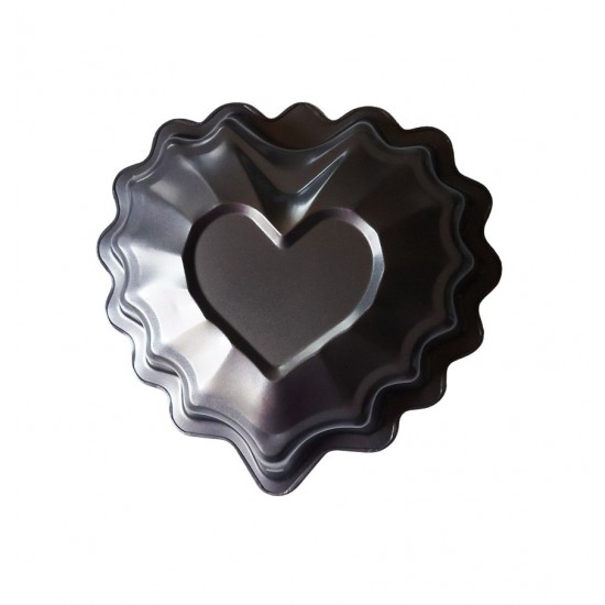 Tava de copt pentru placinta, Inima, 25 cm, 355COF