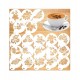 Set 50 de sabloane pentru decorarea parjiturilor, cafea, pentru pictura, Alb, 8.7 cm, A1427 Set 50 de sabloane pentru decorarea parjiturilor, cafea, pentru pictura, Alb, 8.7 cm, A1427