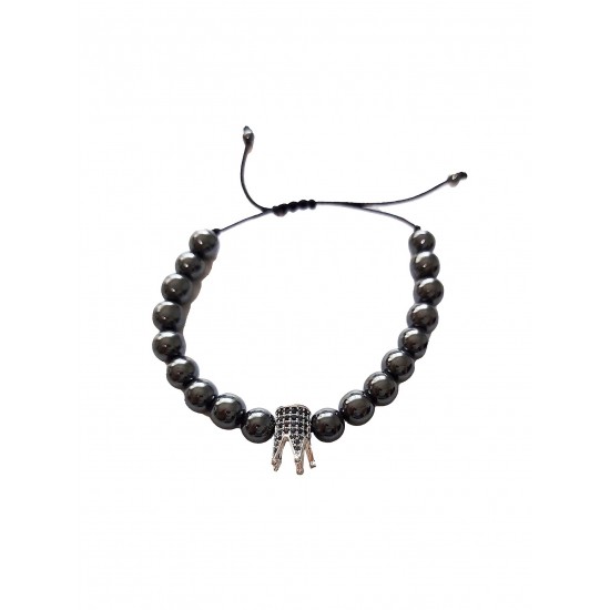 Bratara cu pietre naturale, Onix, Silver Crown, A4B138
