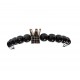 Bratara cu pietre naturale, Onix, Silver Crown, A4B138