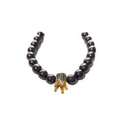 Bratara cu pietre naturale, Onix, Gold Crown, A4B141