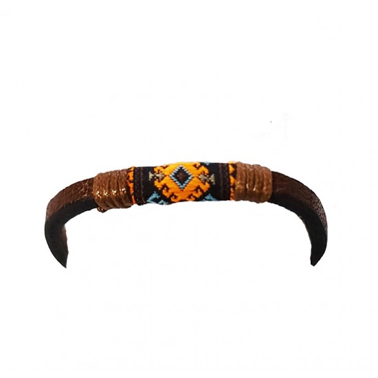 Bratara din piele ecologica, Maro, A4B164 Bratara din piele ecologica, Maro, A4B164