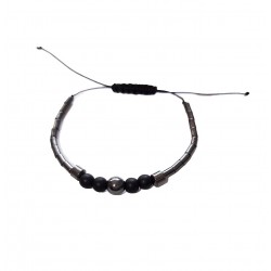 Bratara cu pietre naturale, Onix, Black Stone, A4B142