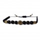 Bratara cu pietre naturale, Onix, Gold Charm, A4B174