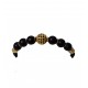 Bratara cu pietre naturale, Onix, Gold Charm, A4B174