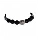 Bratara cu pietre naturale, Onix, Silver Charm, A4B175