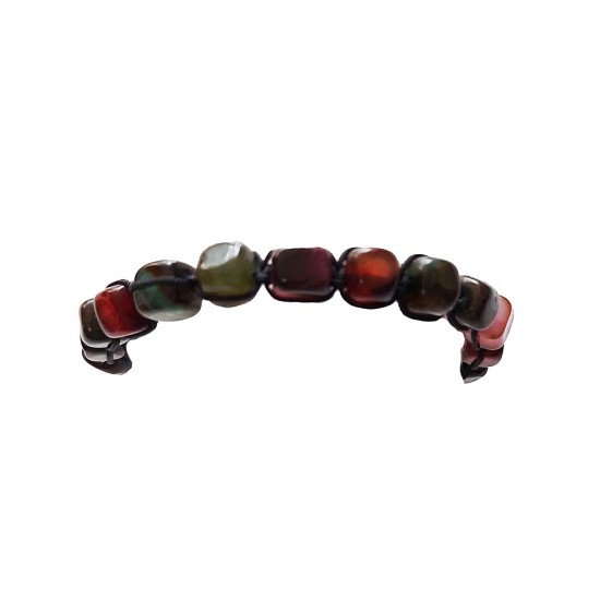 Bratara cu snur ajustabil, Black Stone, A4B129